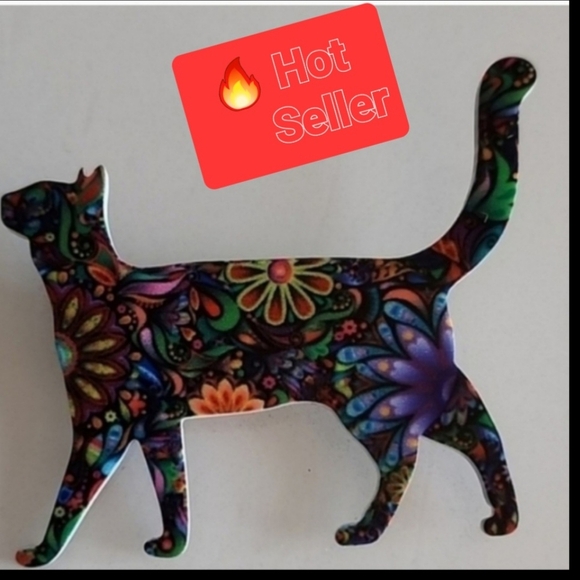 Boho Gypsy Sisters Jewelry - BOHEMIAN  Cat Brooch BRG